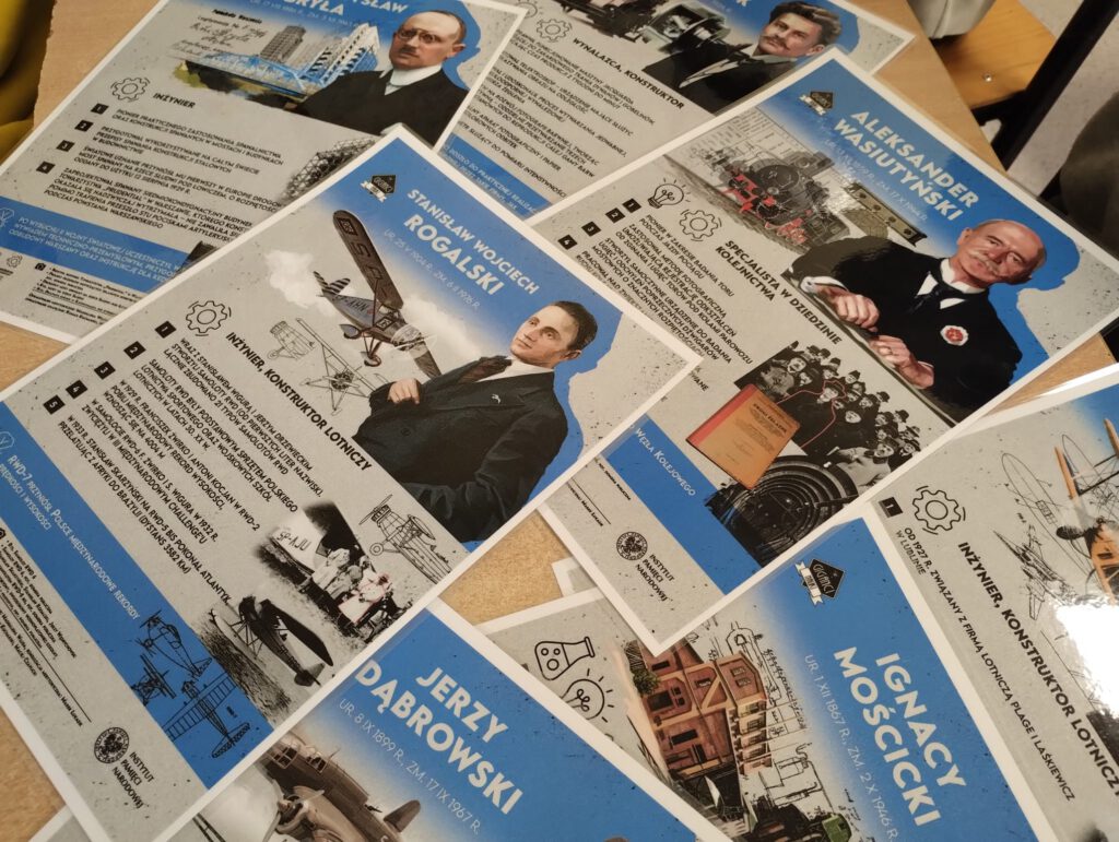 Zdjęcie przedstawia polskich konstruktorów i inżynierów.