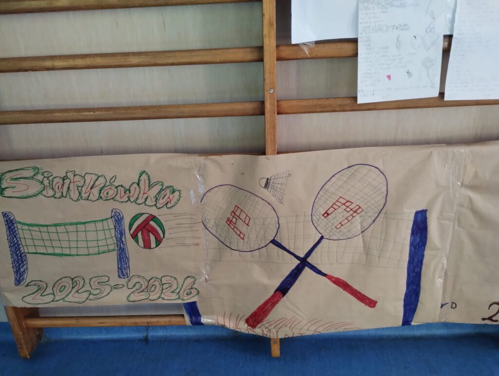 Plakat promujący grę w badmintona.